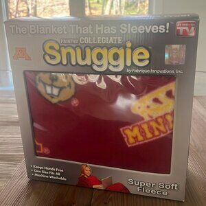 New Snuggie University of Minnesota Fleece Blanket Wrap